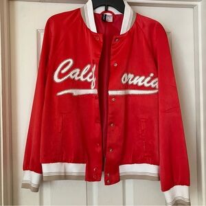H&M California Satin Varsity Jacket 10